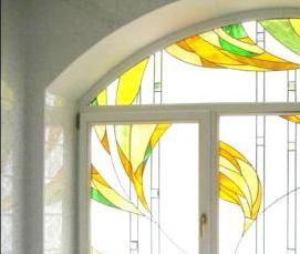 Витражные пластиковые окна - вариант 3
