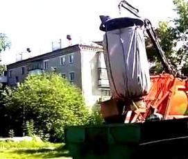 Вывоз бытового мусора мусорным контейнером - модель 3