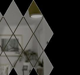 Зеркальная мозаика соты - вариант 3