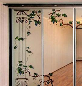 Зеркальные двери купе - модель 3