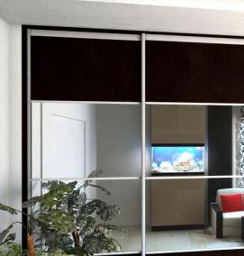 Зеркальные двери купе - модель 2