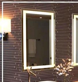 Зеркало с пластиковой полкой для ванной - тип 4