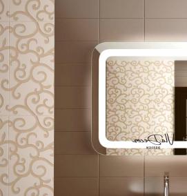 Зеркало с пластиковой полкой для ванной - тип 2