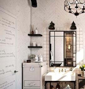 Зеркало в ванную в стиле лофт - тип 3