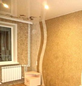 Жидкие обои для стен гостиной - вариант 1