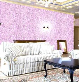 Жидкие обои для стен гостиной - вариант 4